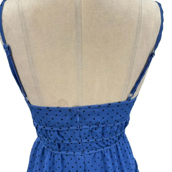 La Maison Talulah Sorrento Midi Dress Azure Blue Polka Dot Size Small‎ - Picture 10 of 15
